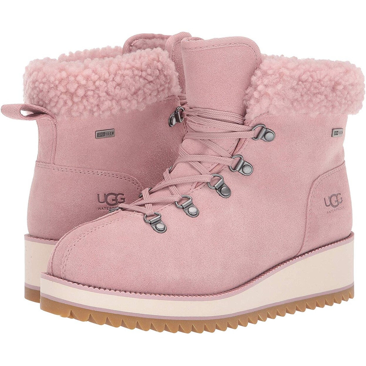 Shop Ugg Women S Birch Lace Up Shearling Snow Boot 8 Overstock