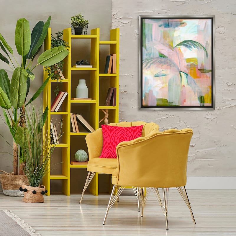 Stupell Palm City Abstraction Framed Floater Canvas Wall Art Design By Gemma Bardot