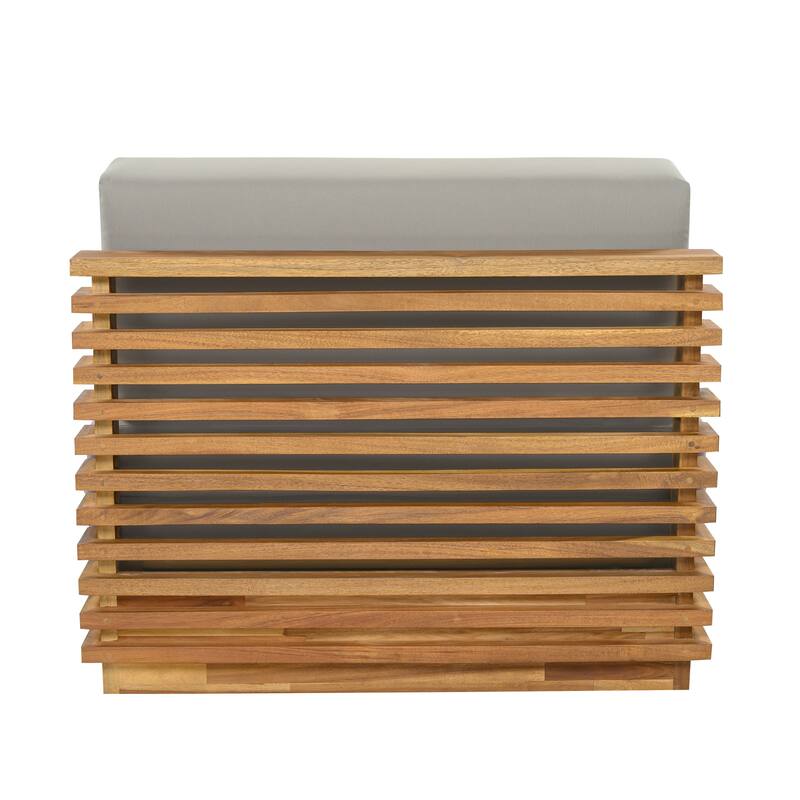 Christopher Knight Home - Outdoor 2-Piece Wood Conversation Set with Cushions and Side Table