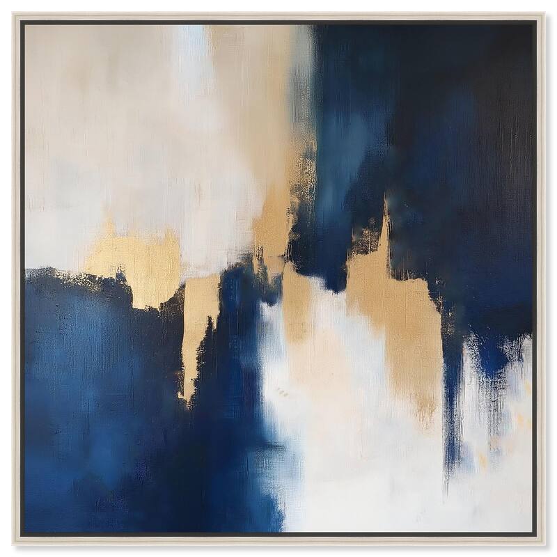 Indigo Aurelian Canvas by Art Remedy - 20" x 20" - Silver