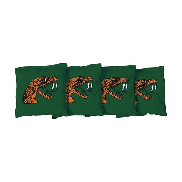 slide 2 of 3, Florida A&M University FAMU Rattlers Green Cornhole Bags All-Weather Resin Filled