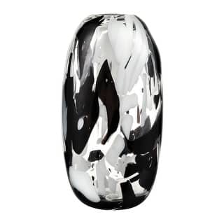 Elk Home Gisli Black Glass Contemporary 6 Inch Wide Vase