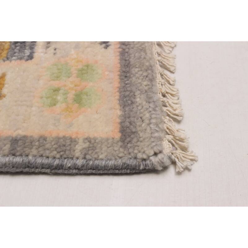 ECARPETGALLERY Hand-knotted Modern Oushak Grey Wool Rug - 10' 2" x 10' 2"