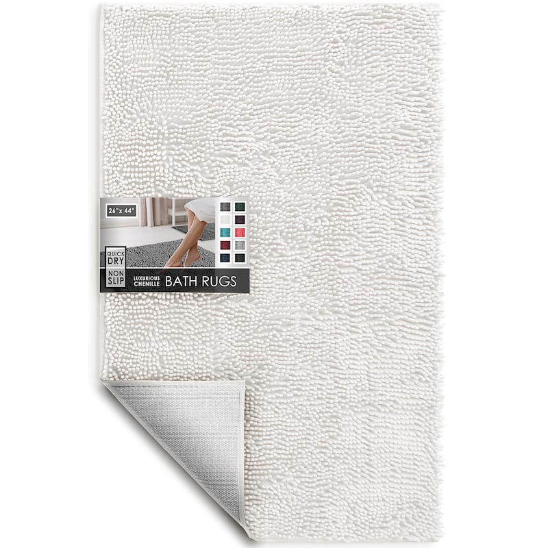 Empyrean Non-Slip Super Plush Chenille Bathroom Rugs