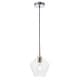 preview thumbnail 11 of 11, Elegant Lighting Gene Single Light 8" Wide Mini Pendant with Clear