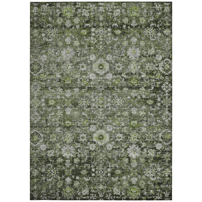 HomeRoots Oriental Traditional Rectangle Outdoor Rug