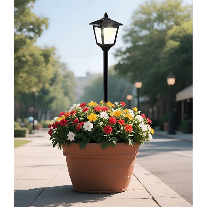 Solar LED Post Lights 40" Outdoor Waterproof Lamp for Patio Pathway - 40''