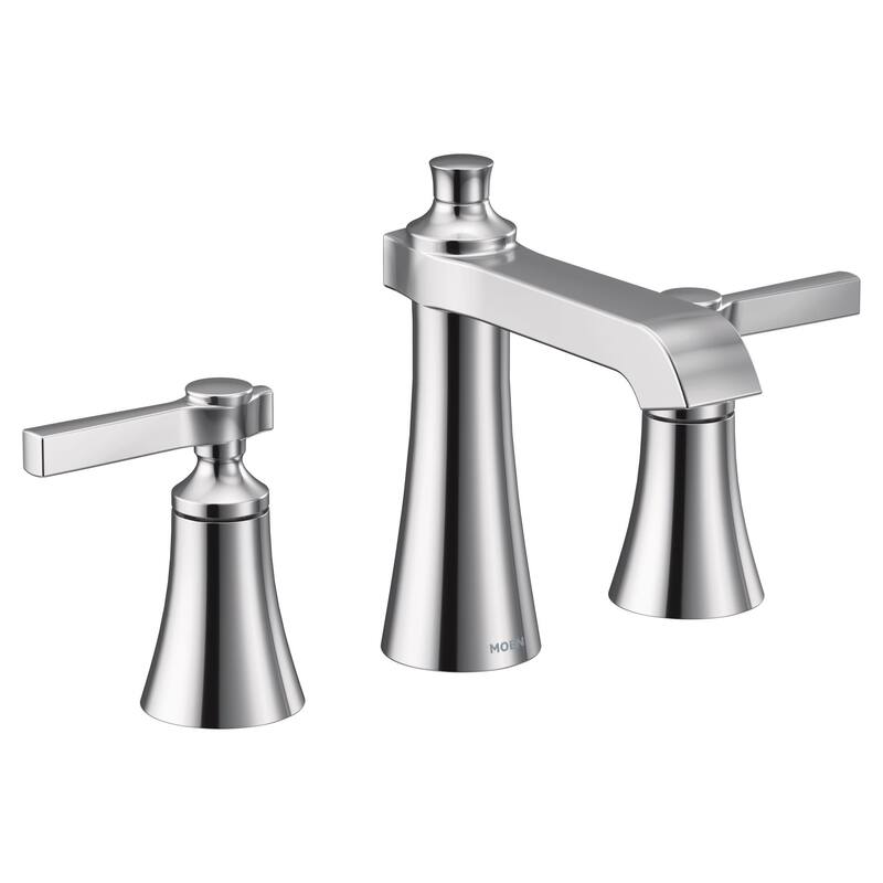 Moen TVS6984 Flara 1.2 GPM Widespread Bathroom Faucet with Pop-Up - Chrome