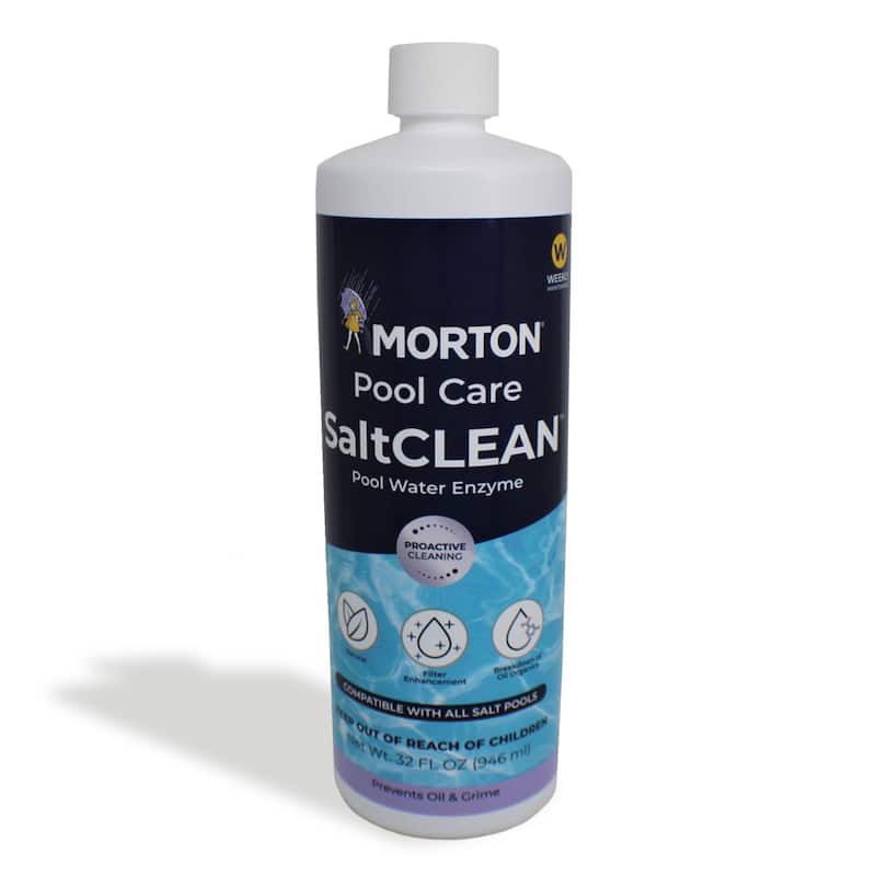 Morton Pool Care SaltCLEAN Salt Water Swimming Pool Water Enzyme, 32 Fluid Oz - 2