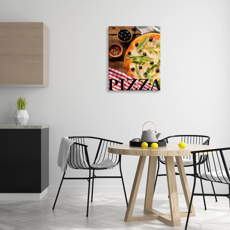 Stupell Flavorful Traditional Pizza Canvas Wall Art Design By Kim Allen