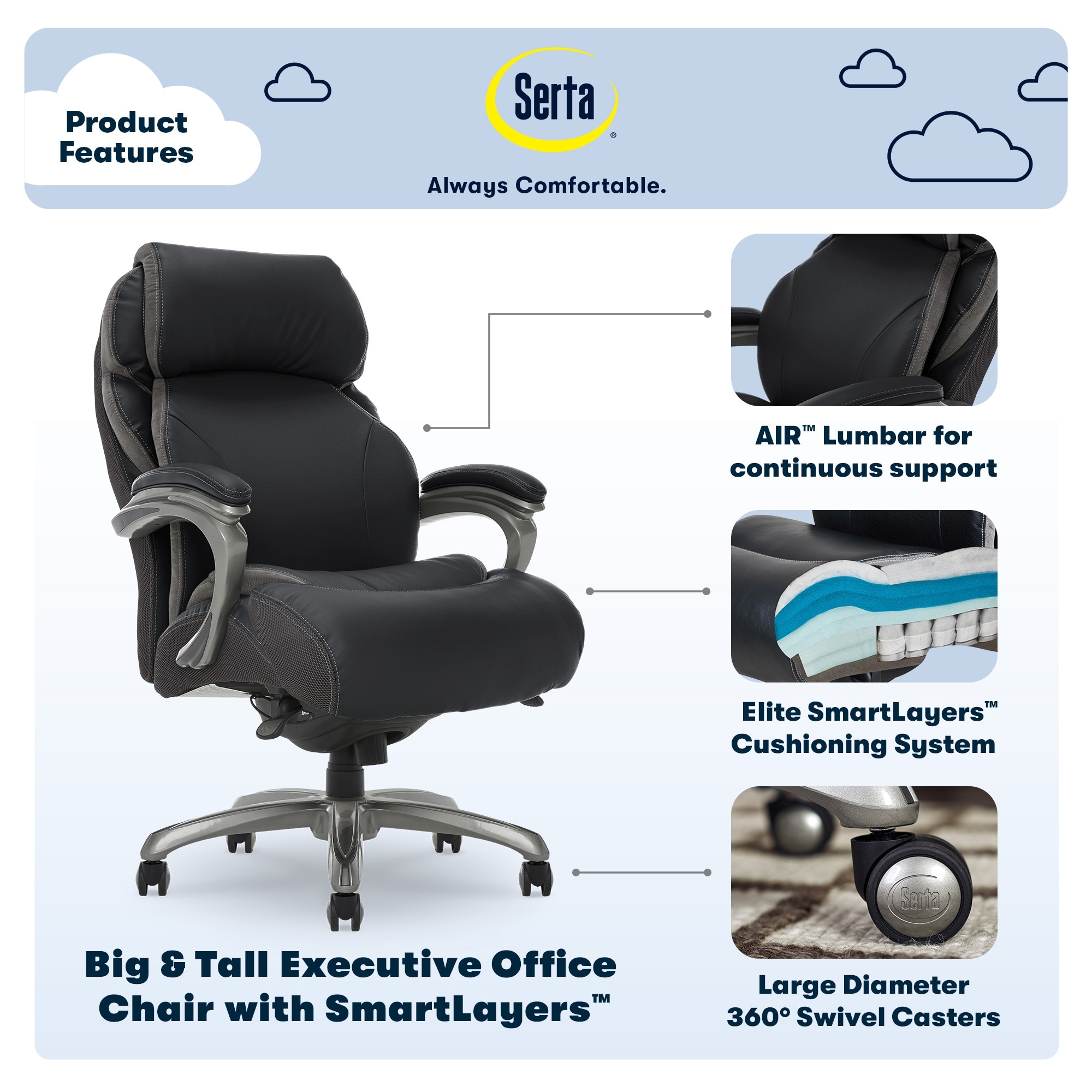 Serta smart layers deals office chair