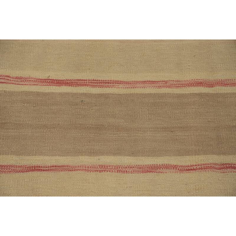 Hand Woven Southwestern Wool Beige Geometric Area Rug - 12' 4'' X 9' 0''