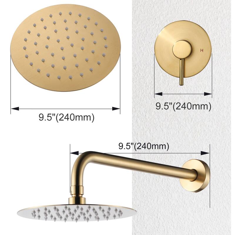 WOWOW Single Handle 5-Spray Patterns Shower Faucet with Valve