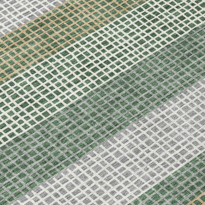 Machine Washable Indoor/ Outdoor Cabana Stripe Chantille Rug