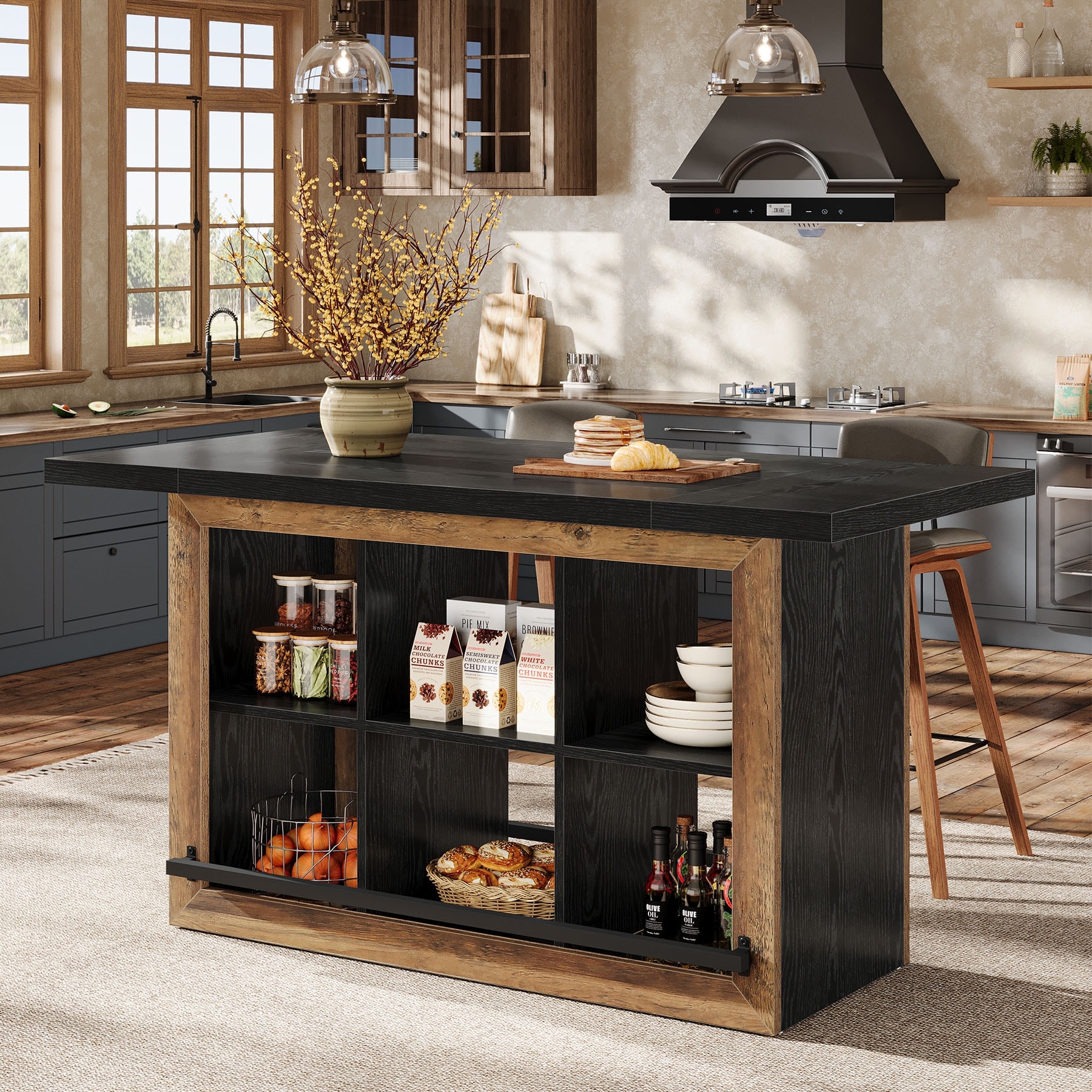 Kitchen Island with Storage, Counter Height Kitchen Island Table