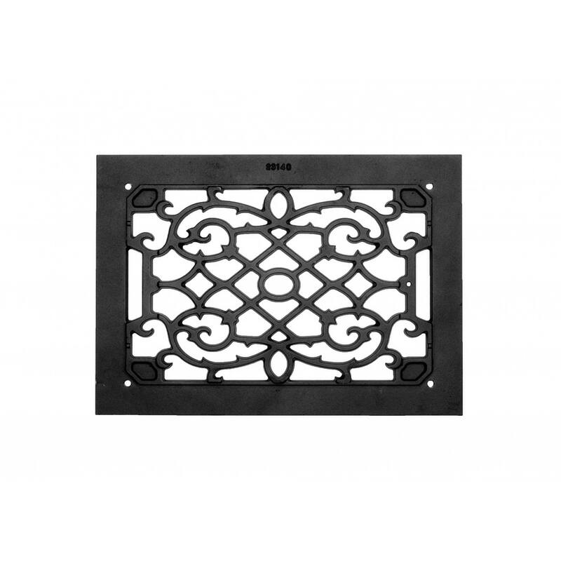 Black Air Vent Registers, Grilles & Vents 14" X 10" Cast Aluminum Wall/Ceiling/Floor Vent Register - Aluminum - Black