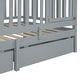 preview thumbnail 116 of 118, Wood Cribs Convertible Toddler Bed with Fence Guardrails and 2 Drawers Split into Independent Floor Bed and Daybed Slat Support