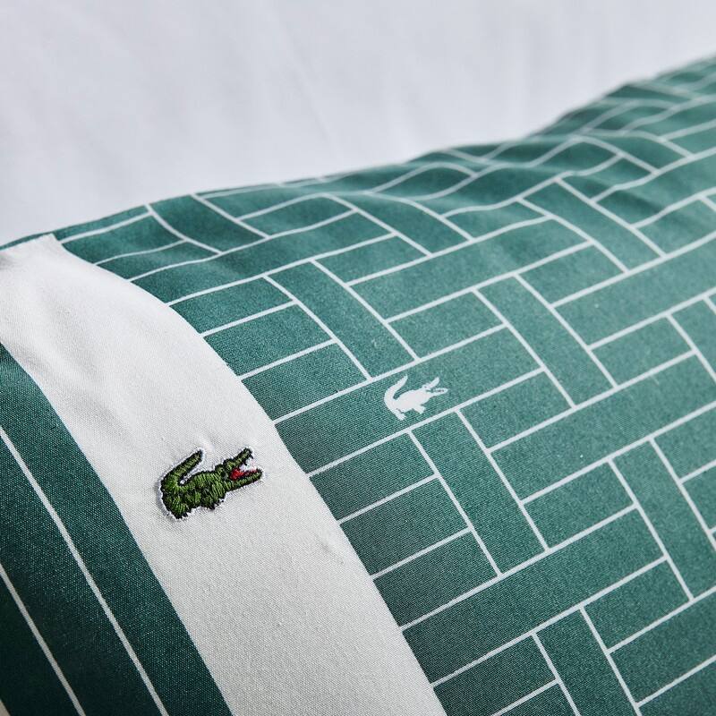 Lacoste Heritage Geo Percale Cotton 3-Piece Comforter Set