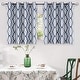 preview thumbnail 29 of 58, DriftAway Mason/Geo Thermal Insulated Blackout Grommet Window Curtain Panel 52"Width X 36 "Length - Navy