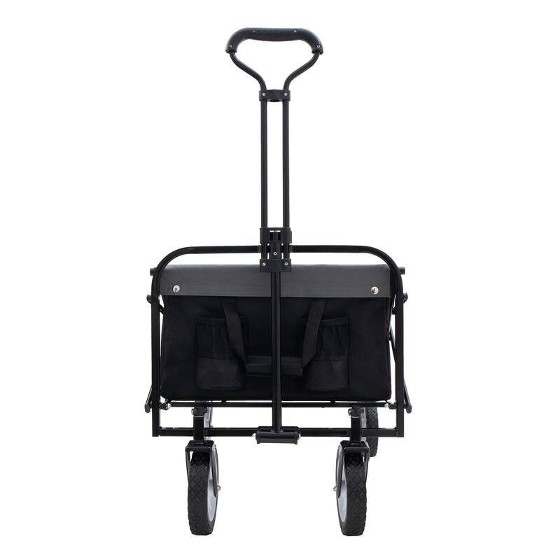 Collapsible Foldable Wagon Cart with strapping system Beach Wagon Utility Cart Utility Wagon Grocery Cart