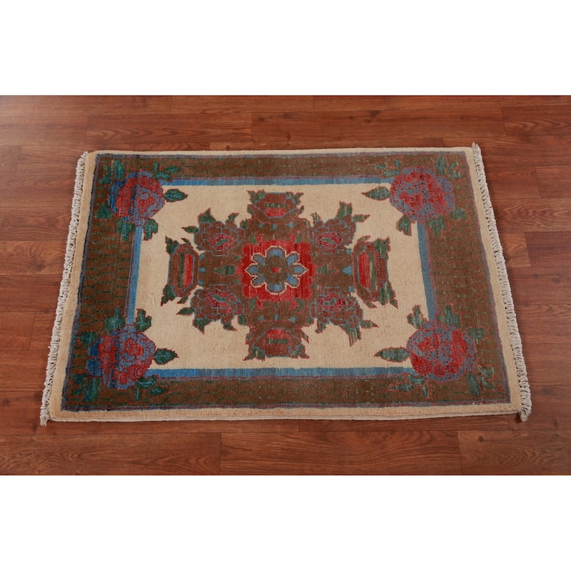 Kazak Oriental Foyer Rug Handmade Wool Carpet - 2'0"x 3'0"