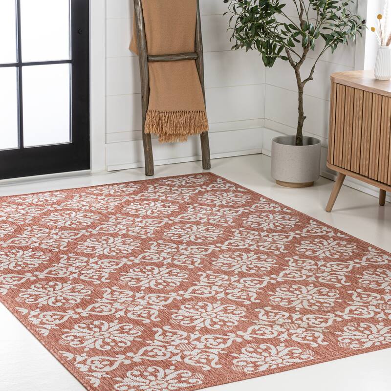 JONATHAN Y Maribel Traditional Mediterranean Tile Design Indoor/Outdoor Area Rug