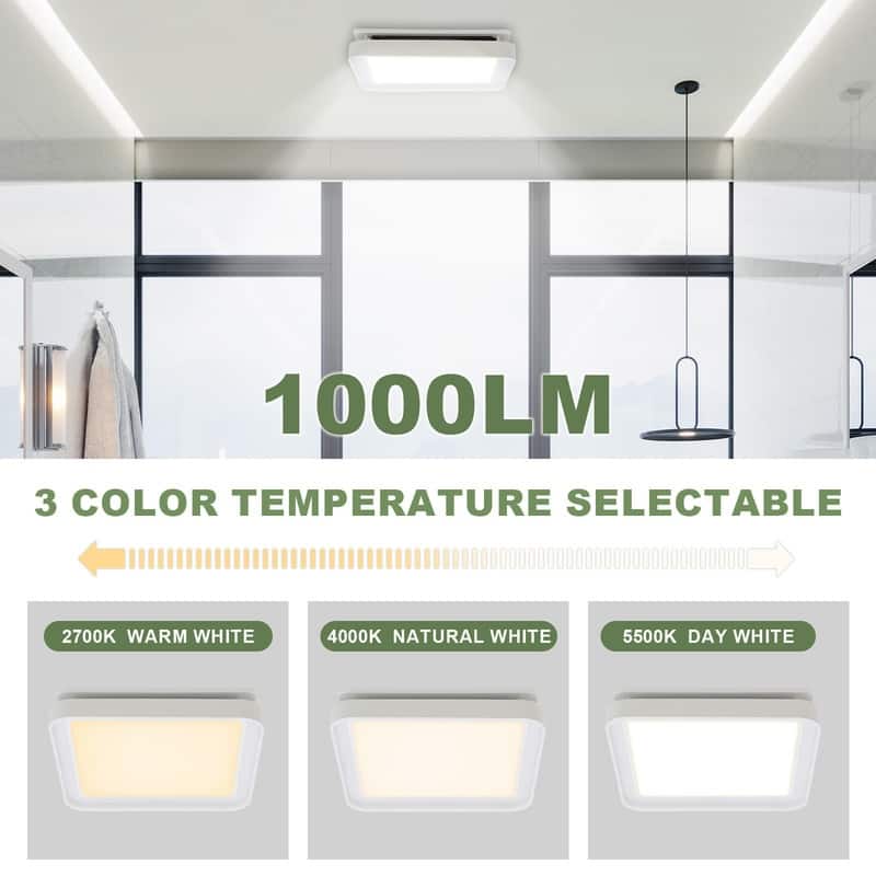 Akicon 100 CFM Bathroom Exhaust Fan with Light, DC Motor