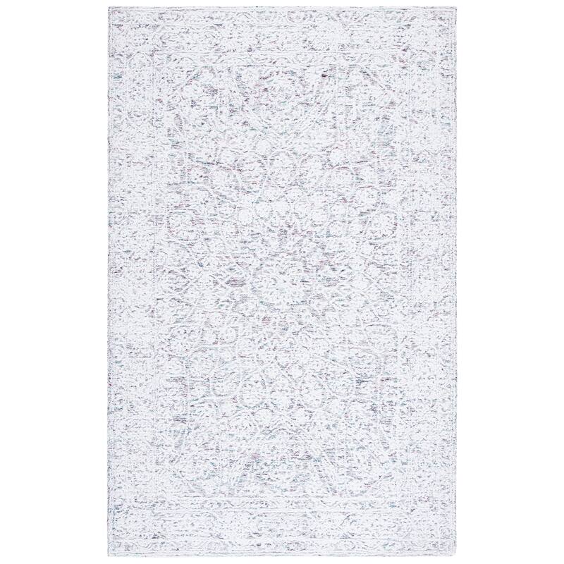 SAFAVIEH Handmade Metro Rutt French Country Wool Rug - 6' Square - Ivory/Red