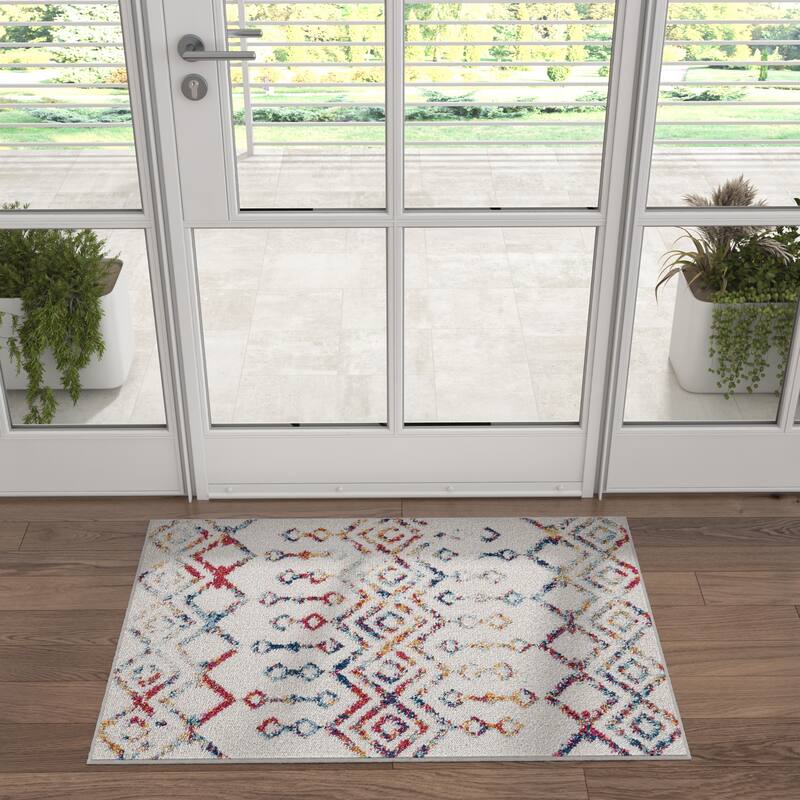 Gematria Moroccan Geometric Indoor Area Rug