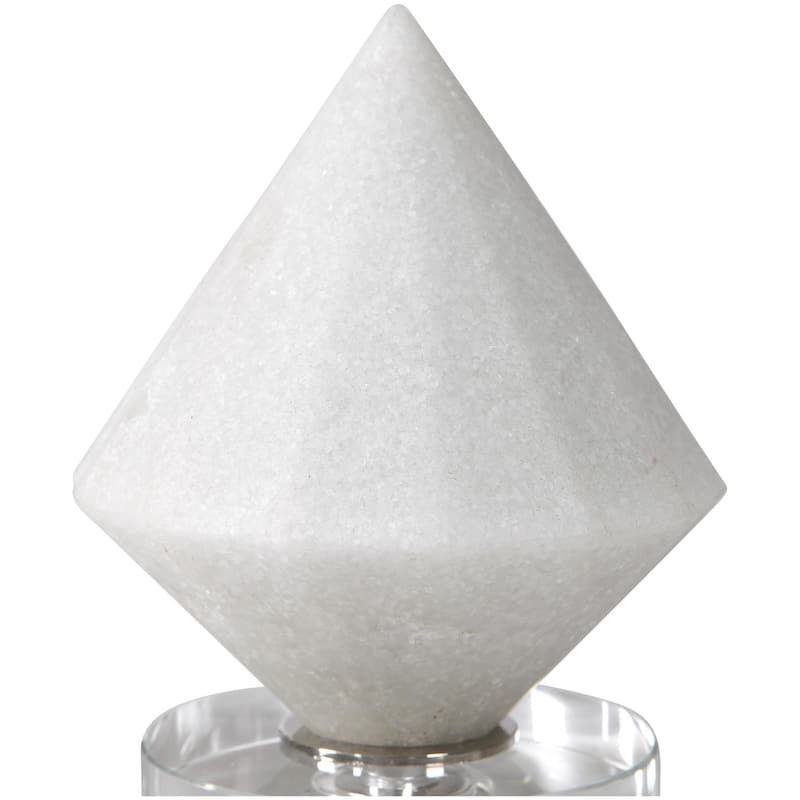 Uttermost 17580 Alize 14" Tall Crystal and Rice Stone Abstract Table