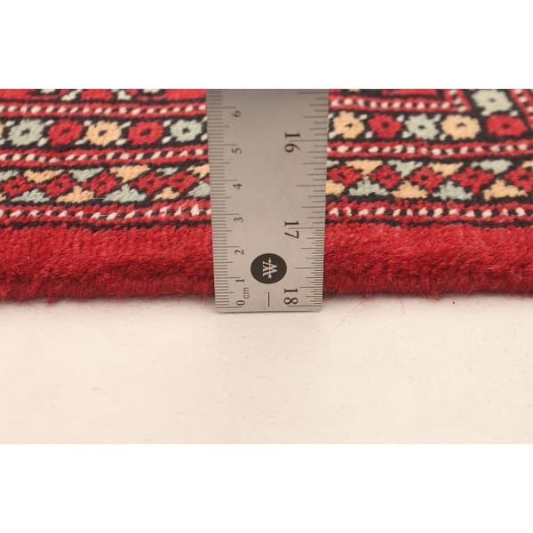 ECARPETGALLERY Hand-knotted Finest Peshawar Bokhara Dark Red Wool Rug ...