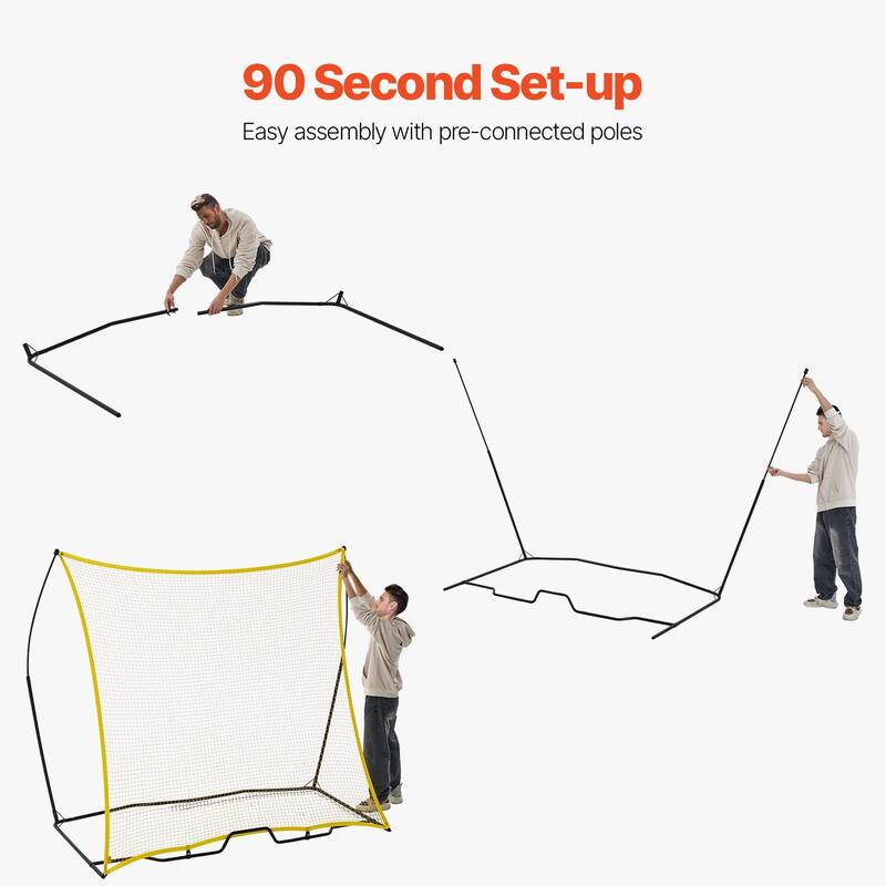 Iron Tube and Polyester Soccer Trainer Rebounder Net, Portable