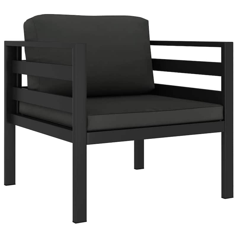 vidaXL Patio Lounge Set Outdoor Sectional Sofa Set Table Aluminum Anthracite - 27.6" x 27.6" x 25.4"
