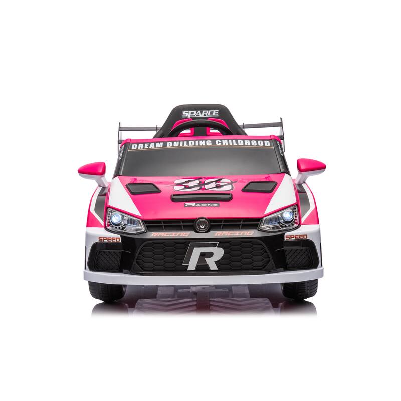 12V Kids Ride-On Car with Remote Control, Dual Drive 20W Motors, Music & Lights, Safety Belt, 4-Wheel Suspension, for Ages 5-8