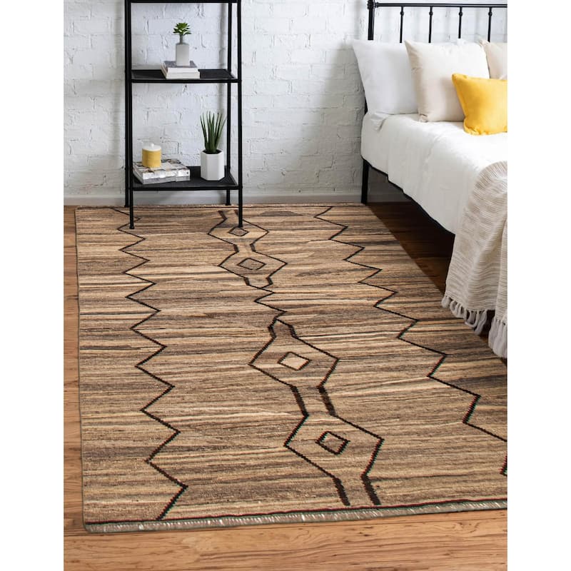 Sivas Taupe Kilim 5'0" x 6'9" - 5'0 x 6'9