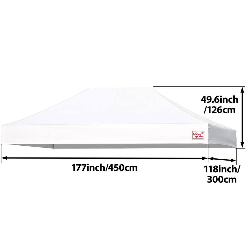 Tradesparker Commercial Canopy Replacement Top Windproof with Sand Bags