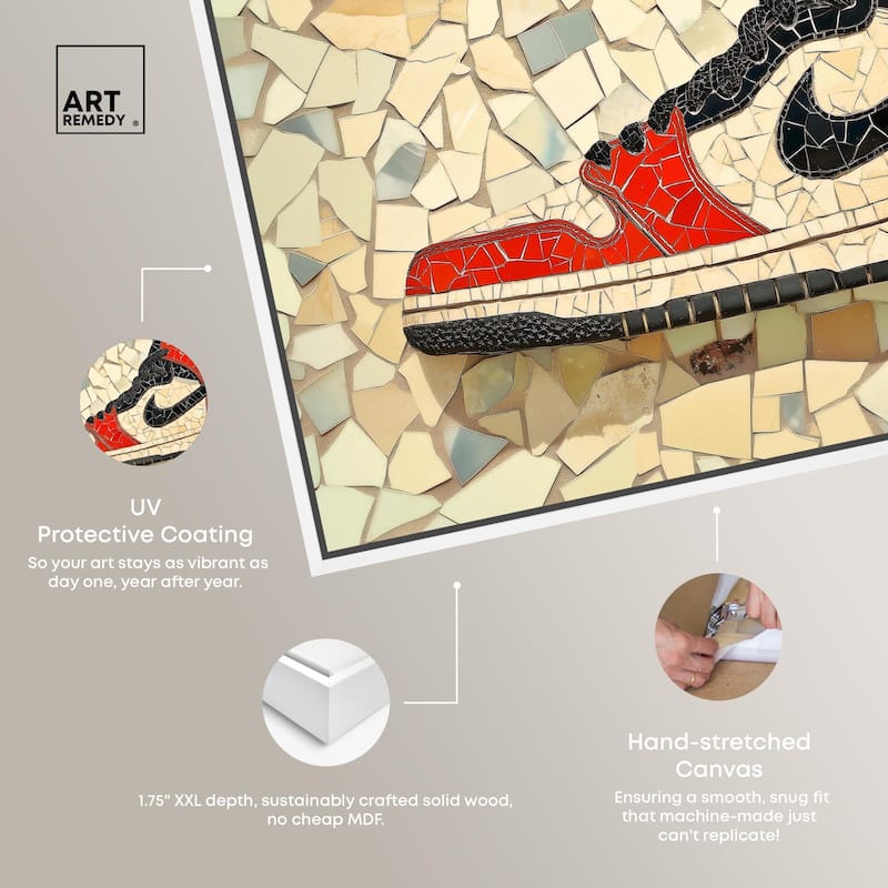 Mosaic Sneaker Canvas by Art Remedy