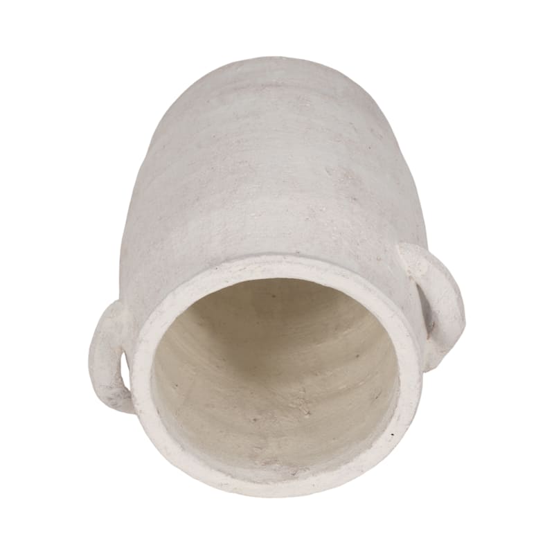 Ceramic Table Vase Rustic Handles Textured Artisan Decorative Accent