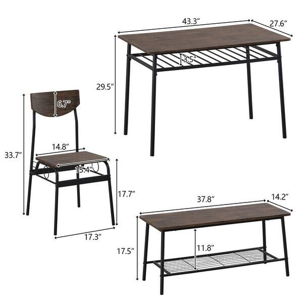 Steel Frame 6-Piece Modern Dining Set for Kitchen On Sale Bed