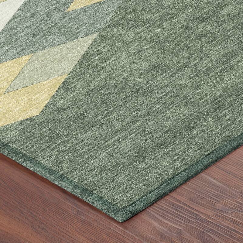 Machine Washable Indoor/ Outdoor Modern Avo Chantille Rug