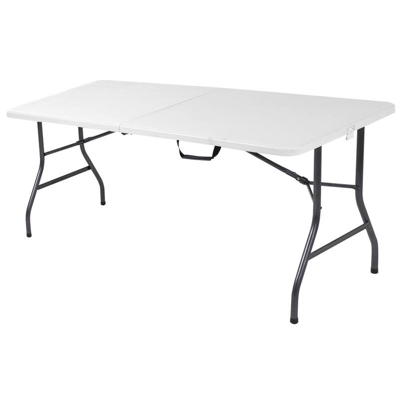 COSCO Deluxe 6 ft. Fold-in-Half Indoor & Outdoor Blow Molded Folding Table