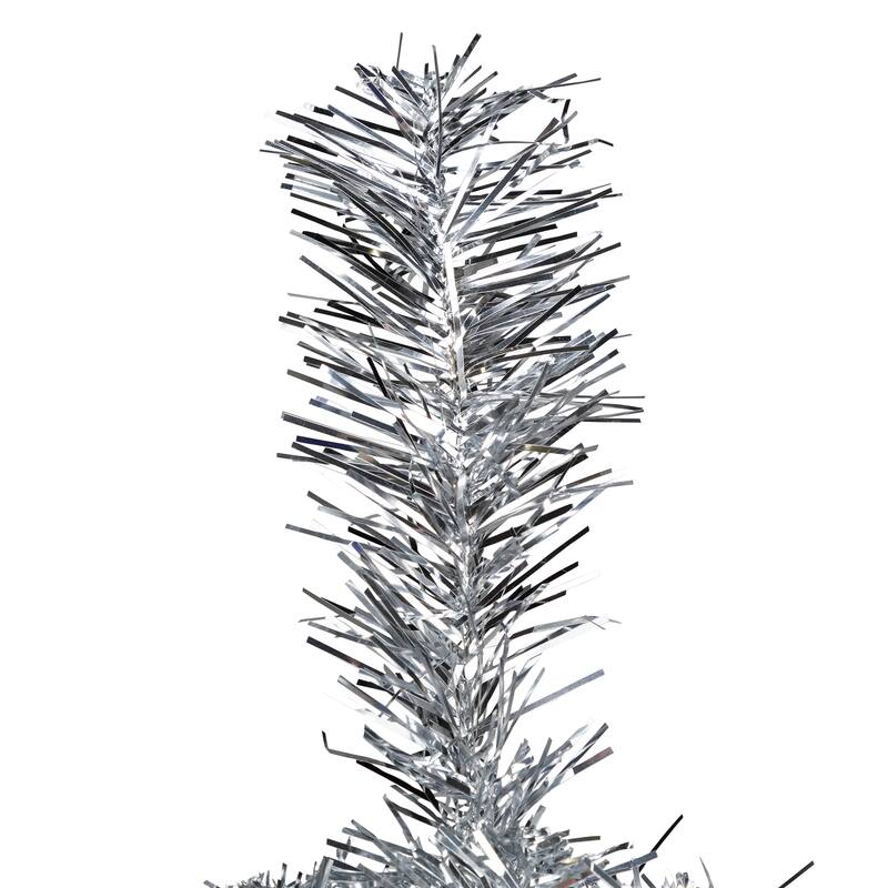 Artificial Tinsel Christmas Tree - 9' - Silver - Unlit - 9 Foot