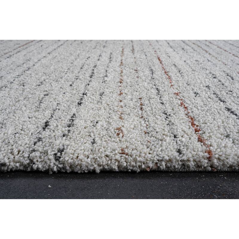 Lydia Ivory, Gold, Green, Rust, Gray and Charcoal Polypropylene Area Rug - 10' x 14'