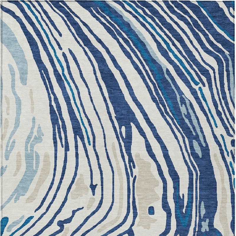 HomeRoots Abstract Transitional Rectangle Outdoor Rug