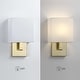 preview thumbnail 16 of 61, Wall Sconce Light With White Fabric Shade