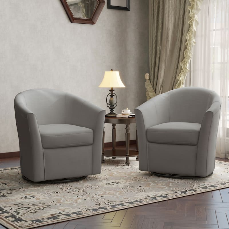Swivel Accent Chair with Metal Base - 30.7"W x 29.9"H x 27.5"D