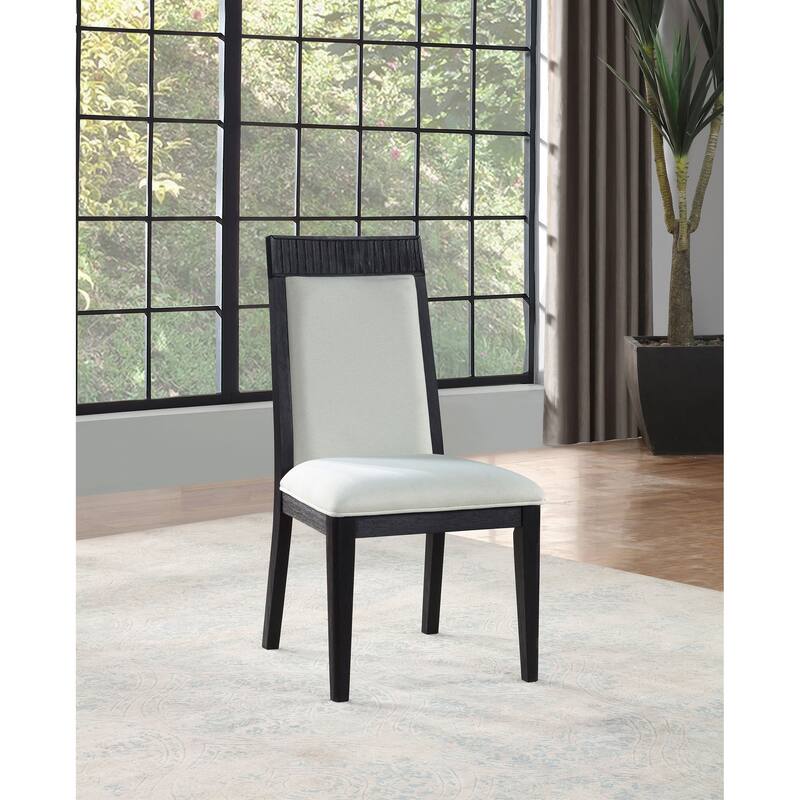 Brookmead Dining Side Chair Ivory and Black (Set of 2)