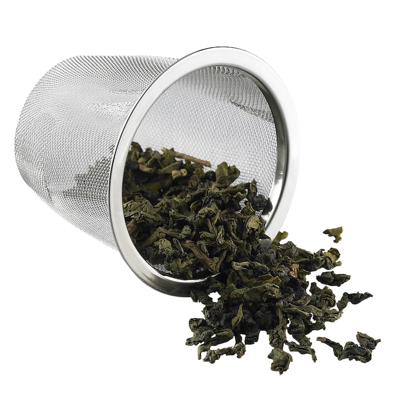 Creative Home Nobili-Tea 2.0 Quart Stainless Steel Tea Kettle Tea Pot with Removable Infuser Basket, Cranberry Color