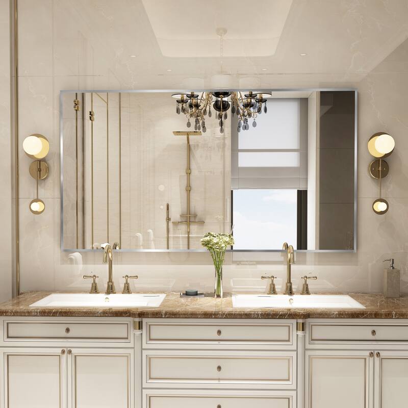 QuivaraView Wall Mounted Aluminum Frame Bathroom Vanity Mirror