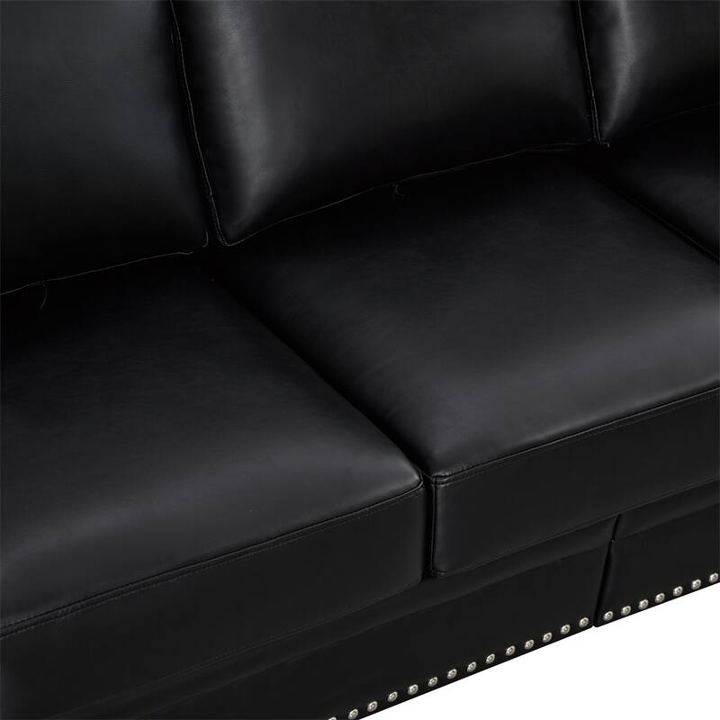 Living Room Sofa with Storage Sofa 1+2+3 Sectional,Faux Leather